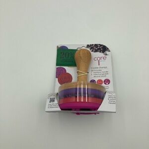 Core Kitchen Cookie Stamp Set 3 Piece Cookie Cutters for Baking Love Heart New